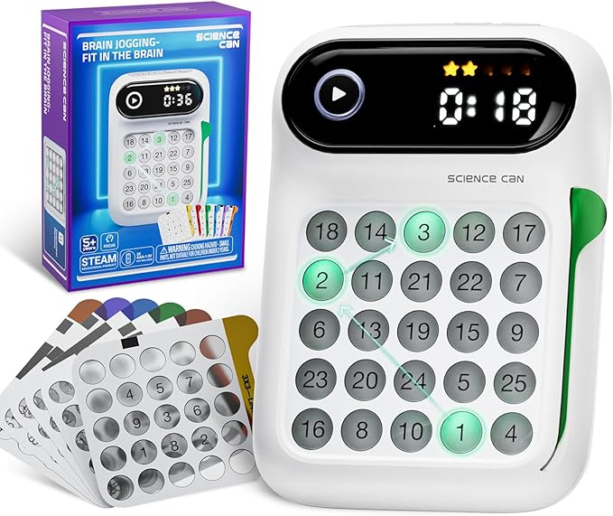 Science Can Speed Number Games, 3 in 1 Handheld Games for Kids, STEM Toys with 100 Challenges for Ages 5+, Autism Sensory Toys, Birthday Gifts for Boys & Girls 5 6 7 8 Years Old