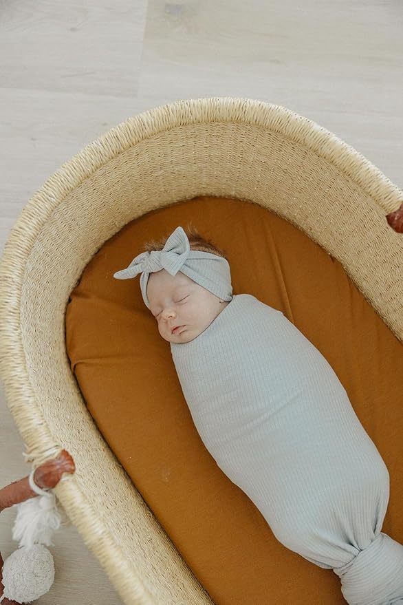 Copper Pearl Baby Swaddle Blanket - Premium Knit Baby Blanket, Large Soft Stretchy Receiving Blankets for Baby Boy and Girl, Swaddles for Newborn, Infant, and Toddler (Ash)