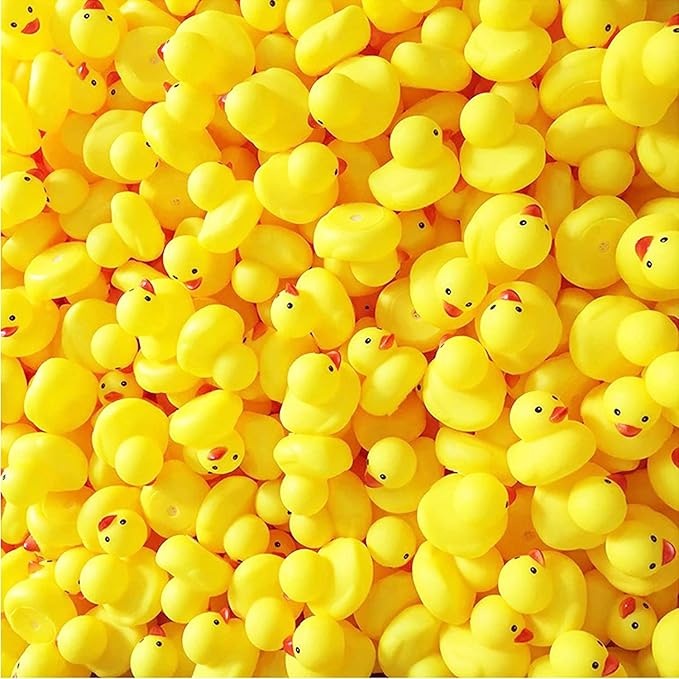 Yellow Rubber Ducks, 30pcs Preschool Small Bath Toys Bathtub Floating Duckies Gift for Baby Shower Infants Kids Toddler Party Decoration (Small)