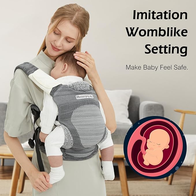 Baby Carrier Newborn to Toddler, Ergonomic, Breathable and Lightweight Newborn Carrier, Infant Carrier for 7-33 lbs, Easy Adjustable, Soft(Light Pink)