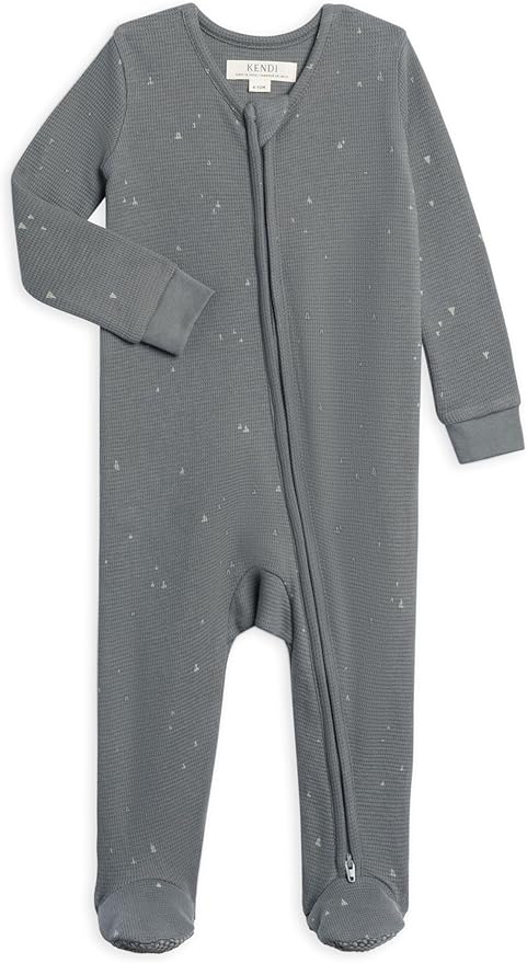 Colored Organics Baby Zip-Up Footed Sleeper with 2-Way Zipper - Newborn Organic Cotton Pajamas