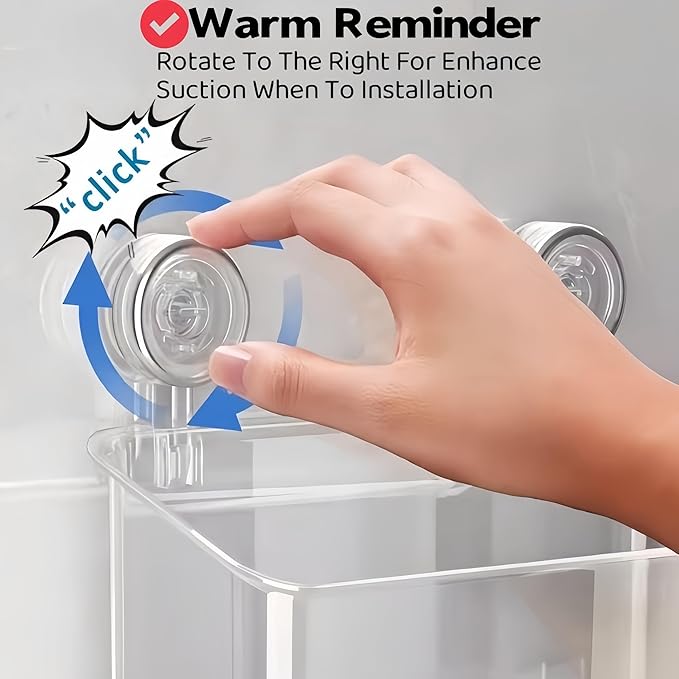 Clear Bath Toy Storage With Suction Cup,Large Bath Toy Holder,Reusable Bath Toy Organizer,Suction Cup Shower Caddy,Remove Without Adhesive