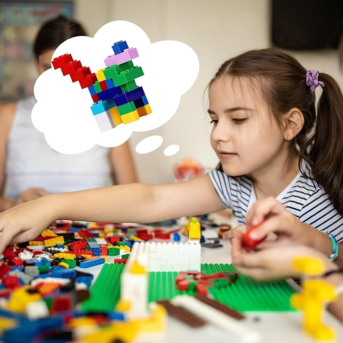 3 otters 1000PCS Building Blocks Set - Classic Basic Building Blocks Kit Compatible with All Major Brands for Kids