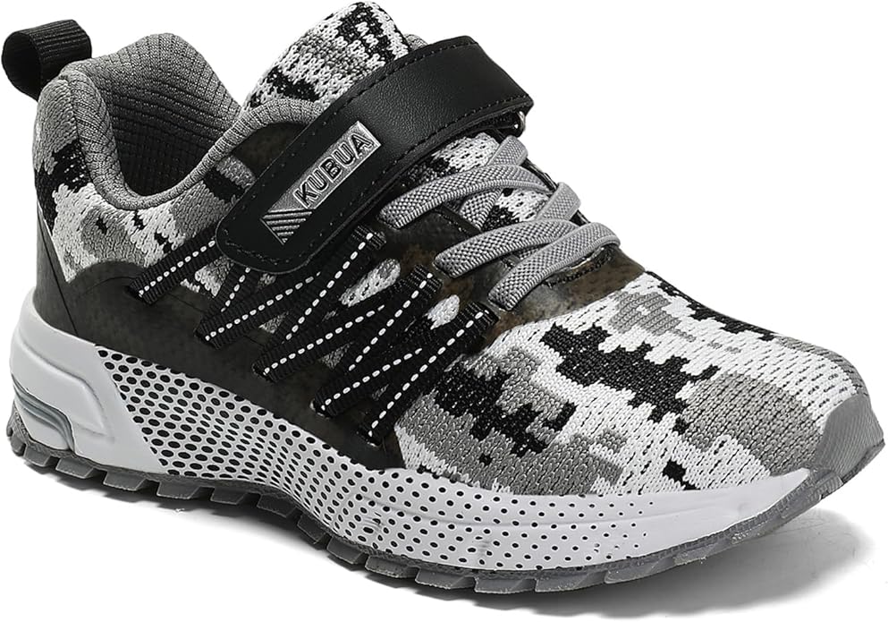 KUBUA Kids Sneakers for Boys Girls Running Tennis Shoes Lightweight Breathable Sport Athletic
