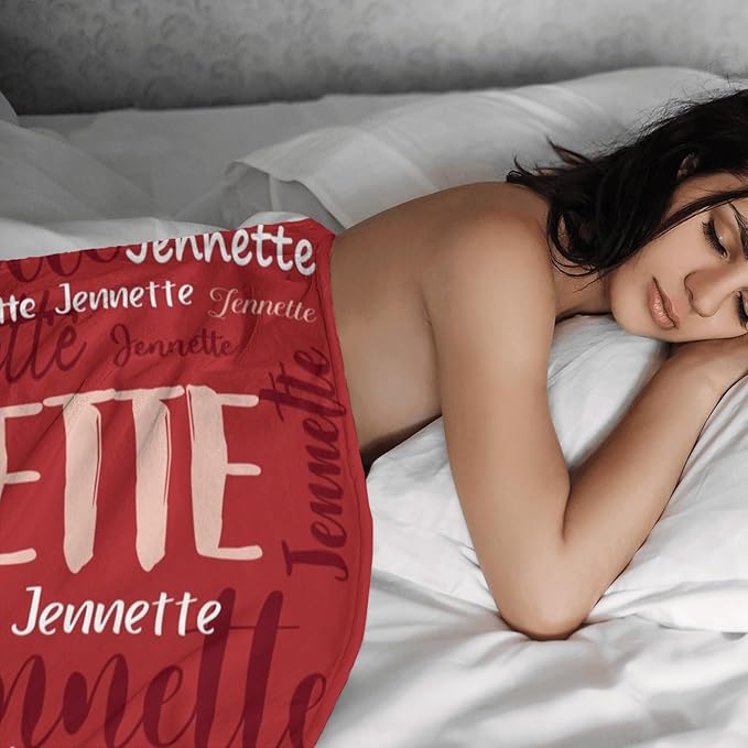 Personalized Custom Baby Blanket with Name for Girls Boys Kids Customized Flannel Blanket for Bed Nursery Room Baby Stroller