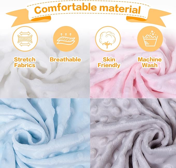 Custom Crib Bedding Set - Highland Cow Design Personalized Name Baby Nursery Bed 3 Pcs Set - Chic Soft Blanket with Dotted Backing, Sheet, Pillowcase for Newborn Girls Boys Gifts Color02