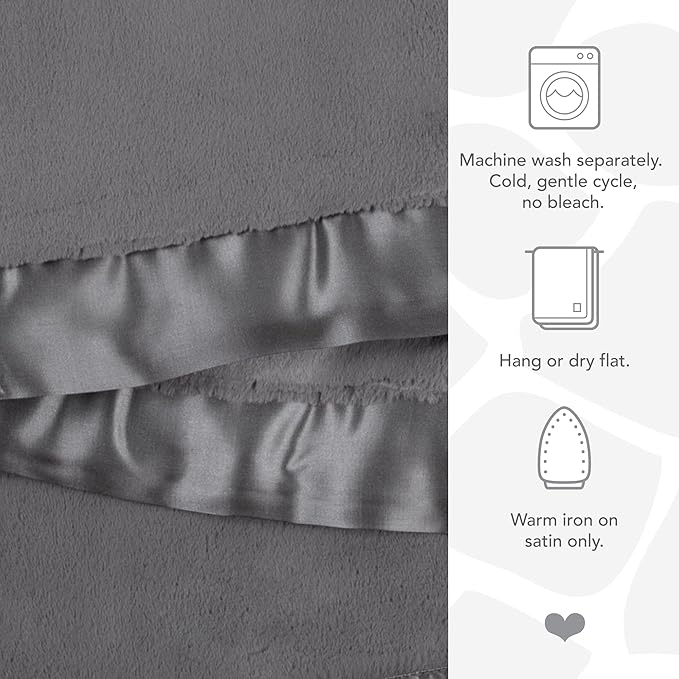 Little Giraffe Baby Blanket - Luxe Soft Blanket with Satin Trim - Baby Stroller Blanket - Newborn Baby Essentials & Baby Gifts - 29x35" - Charcoal