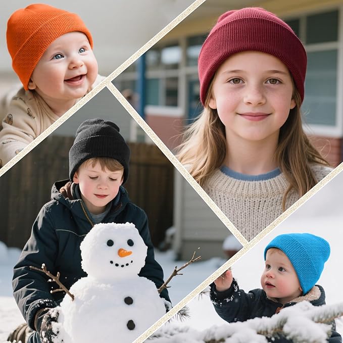 ZOORON Toddler Beanie Baby Beanies for Boys Girls Kids Winter Hats Children Knit Warm Caps 0-12years