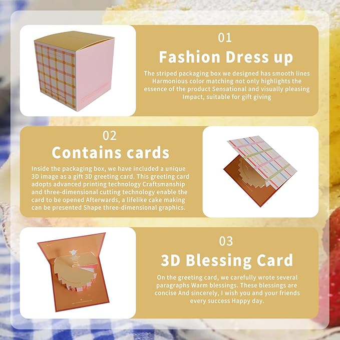 Birthday Gift Light with 3D Card,Silicone Night Light for Kids USB Rechargeable Cute Lamps Timer Setting Safe Bedside Lamp Gift for Girls New Year Chirstmas Thanksgiving Day