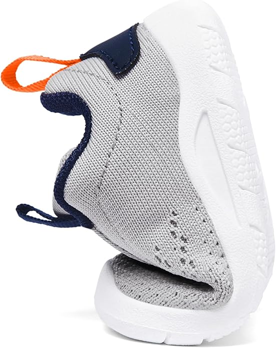 MORENDL Toddler Slip On Sneakers Baby Walking Shoes Non-Slip Breathable Unisex Pink Mesh Lace-Up Athletic Sneakers Infant Running Shoes