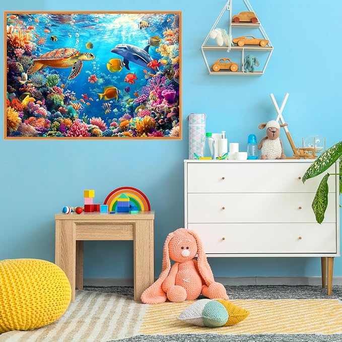 Moruska Underwater Puzzles 1000 Pieces for Adults Under The Sea Animal Jigsaw Puzzle Ocean Scene 1000 Piece