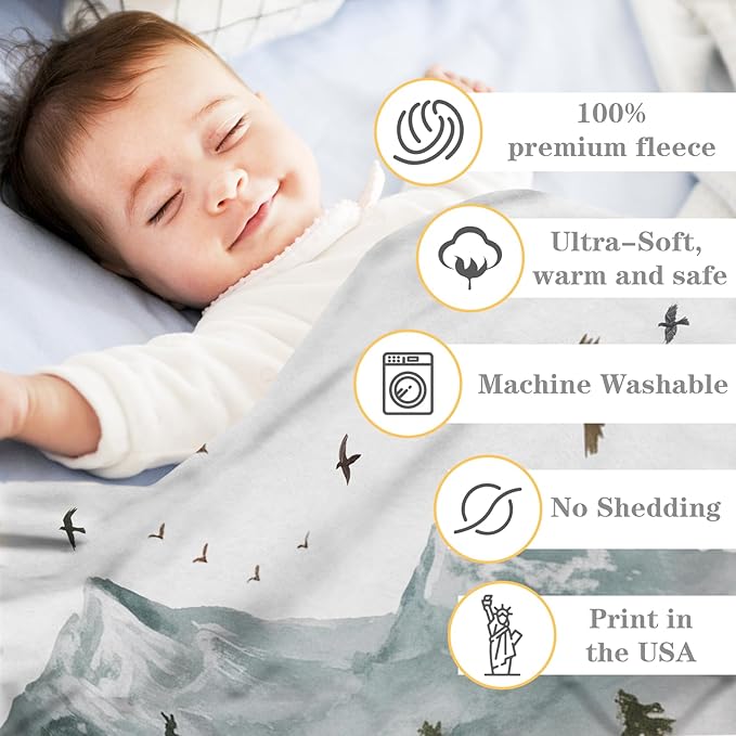 Personalized Baby Blanket for Boys Girls Custom Baby Blanket with Name Newborn Expect Mom Toddlers Kids Customized Gifts for Baby Shower Birthday Christmas Super Soft Cozy Flannel Bed Throw Blanket