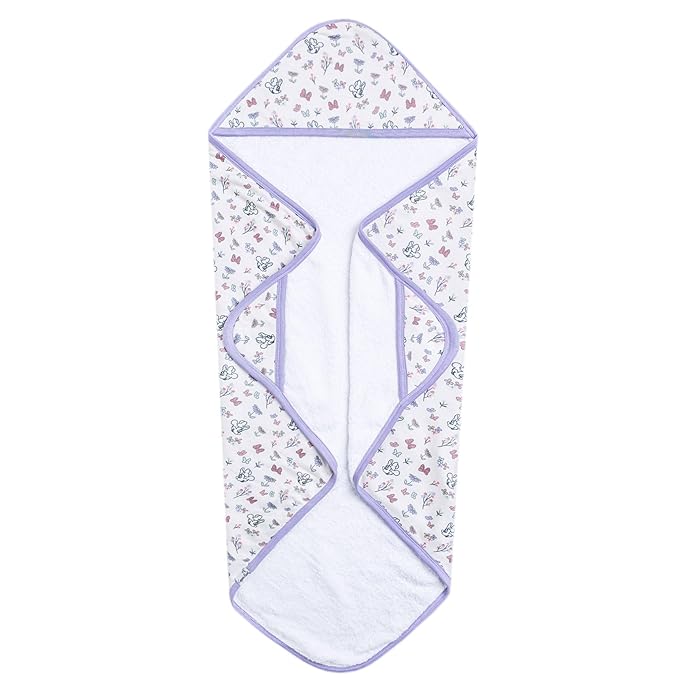 Premium Knit Hooded Bath Towel "Minnie Mouse's Bowquet" by Copper Pearl