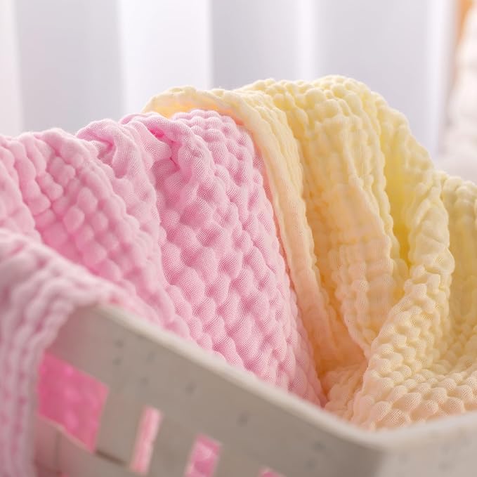 L'Ange Baby Bath Towel - 9 Layers 100% Cotton Muslin, Super Quick Dry, Medical Grade Packaging for Infants and Newborns - 28 x 47in - Gray