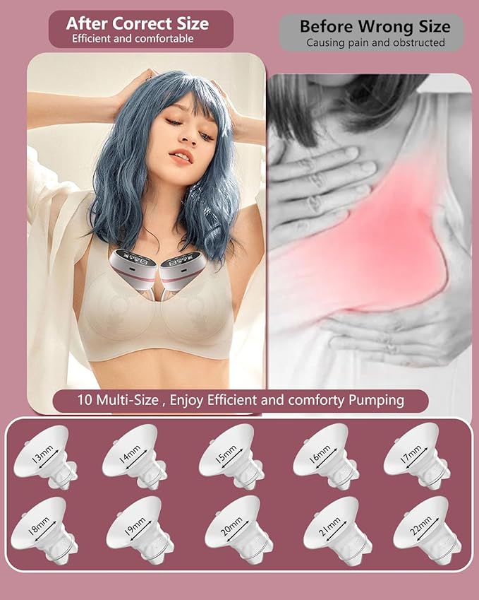 Upgraded Flange Inserts 19mm for 24mm Flange/Shield of Most Pumps Compatible with Momcozy/Medela/Spectra/eufy/Elvie/Lansinoh/TSRETE/Paru Breast Pump, Reduce 24mm Nipple Tunnel Down to 19mm, 4PCS