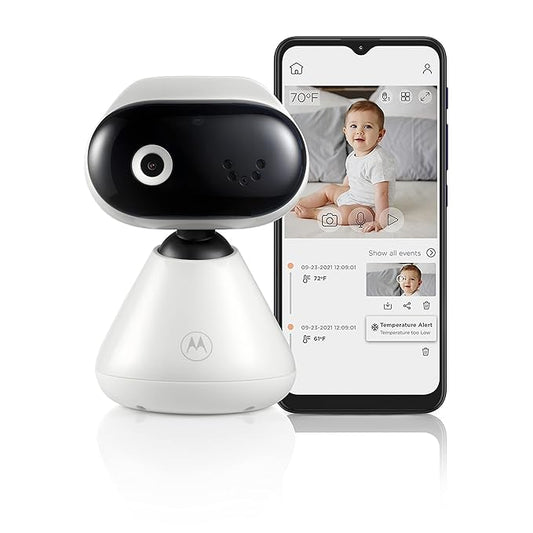 Motorola Nursery Baby Monitor WiFi HD with Camera and Audio, Private Connection, 2-Way Audio, Digital Zoom, Temperature Sensor, Lullabies, Night Vision