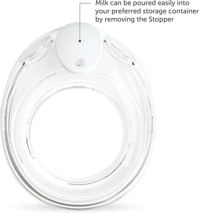 Elvie Stride 5 oz Breast Pump Cups - Dishwasher Safe, Food Grade Silicone, BPA Free - Accessories for Breastmilk Storage & Pumps - 2 Pack
