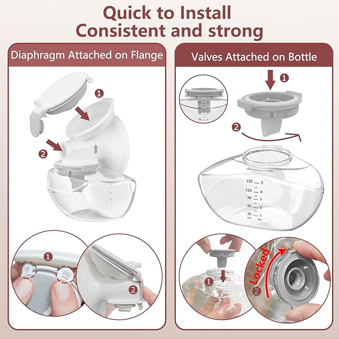 1pcs Duckbill Valves and 1pcs Diaphragms for Momcozy Upgraded Mobile Flow M9 Breast Pump, BPA Free, The Same As OEM, Replace for Momcozy Upgraded M9 Replacement Parts, Not Original Parts, 2pcs Gray
