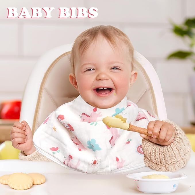 Baby Burp Cloths Muslin Washcloths 6 Pack Muslin Burp Cloths 100% Cotton Large 20''x12'' Soft 6 Layers Baby Burp Rags for Boys Girls Baby Essentials for Newborn Gift Machine Washable