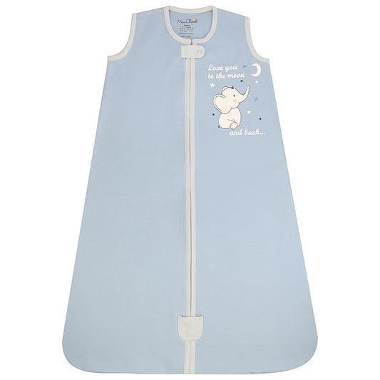 Baby Sleep Sack 1.0 TOG, Organic Cotton Baby Wearable Blanket with Two-Way Zipper, Swaddle Transition Baby Sleeping Bag, All-Season Sleep Sack for Newborn Infant Toddler Boy Girl, 0-6 Months, 1-Pack