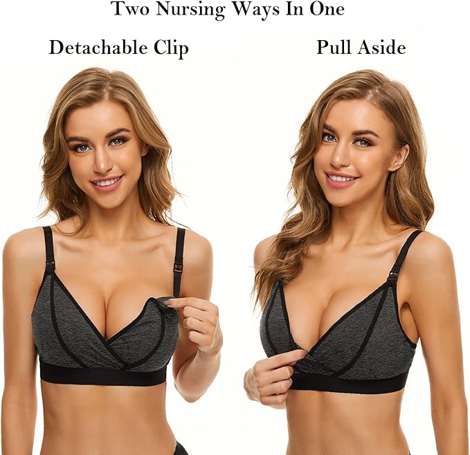 Pumping Bra Hands Free Pumping Bra and Nursing Bra Adjustable Wireless Comfortable Pump Bra Plus Size Fits Breast Pumps