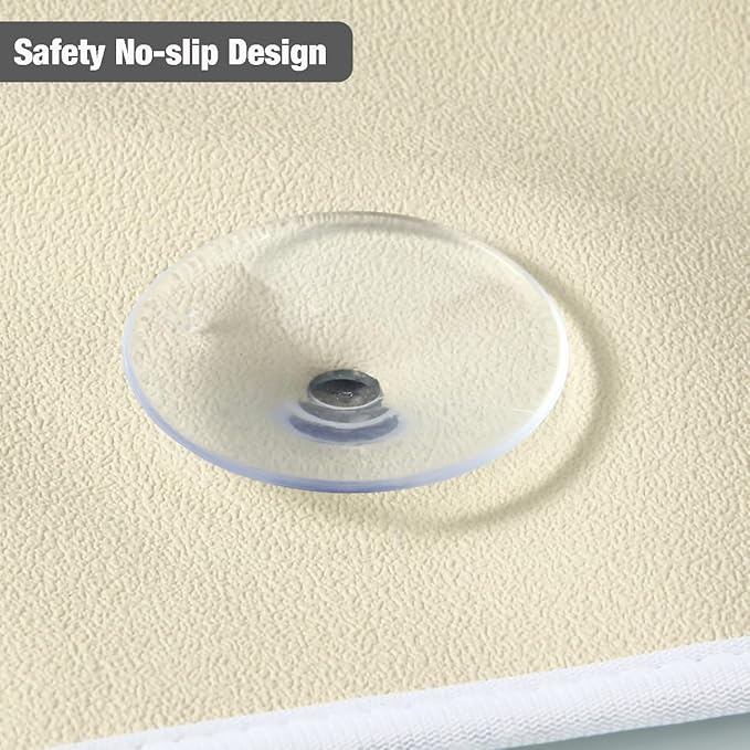 PandaEar Comfortable Baby Bath Kneeler and Elbow Rest Pad Set, Non-Slip Bathtub Kneeling Pad for Bathing Baby Tub Knee Mat, Bath Pad for Tub, Bath Tub Cushion Mat with Toy Organizer Storage Pockets