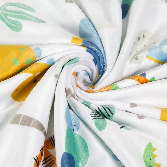 HOMRITAR Baby Blanket for Boys Girls Super Soft Minky Blanket with Dotted Backing, Dinosaurs Multicolor Printed for Toddler Nursery 30 x 40 Inch