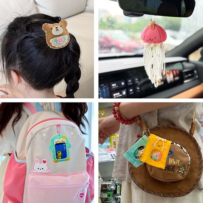 Flet Sewing Kit for Kids Arts and DIY Crafts Kit for Girls Handmade Animal Hanging Charms Beginner 8-10-12 Birthday Gift