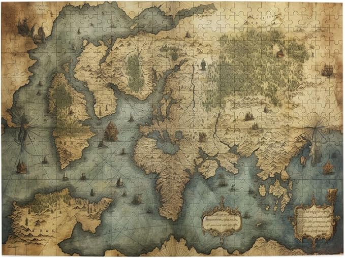 Cafemira 500 Pieces of Adult World map Wooden Jigsaw Puzzle,Relieve Stress and Enjoy The Fun of Solving Puzzles,Brain Challenge,Pleasure Both Body and Mind,Every Piece is Unique,