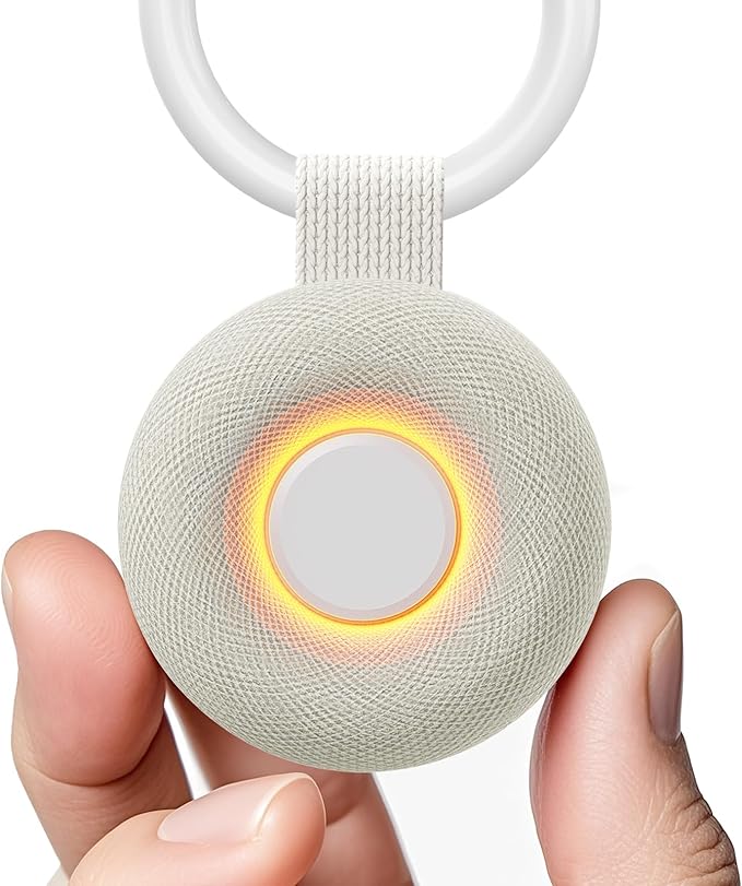 Portable Sound Machine - White Noise Sound Machine for Baby, Travel Donut Sound Machine for Sleep, 15 Soothing Sounds & 7 Colors Night Light, Breathing, Baby Shusher, Registry Gift, Beige