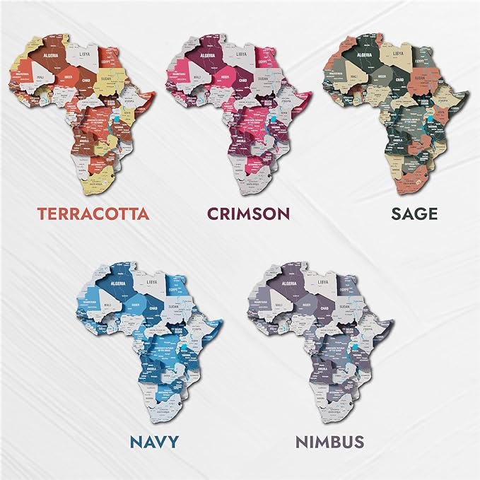 Colorfull Worlds 3D Wooden World Map Wall Art - Premium Multicolored World Travel Map for Wall Decor with Push Pins- Ideal Housewarming Gift & Travel Tracker (XLarge, Sage)