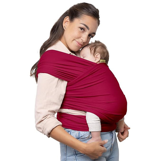 Boba Baby Wrap Carrier - Original Baby Carrier Wrap Sling for Newborns - Baby Wearing Essentials - Newborn Wrap Swaddle Holder, Newborn to Toddler Infant Sling (Sangria)