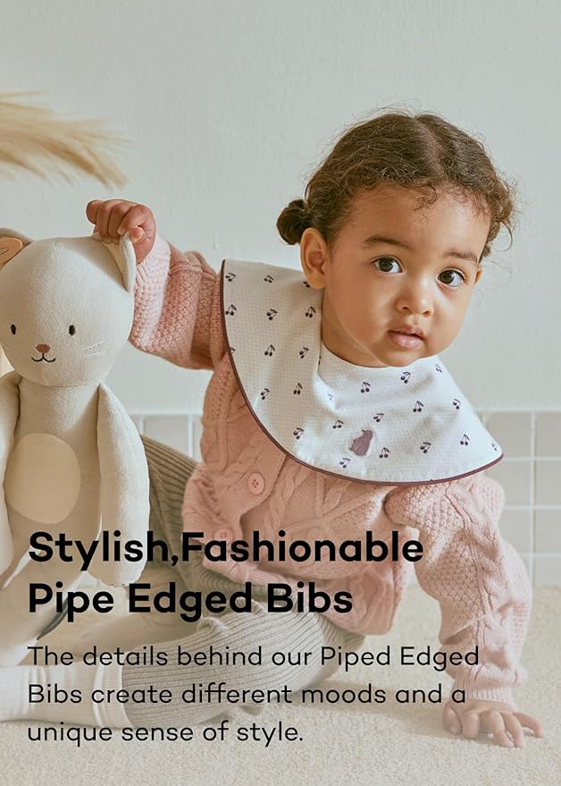 Konny Baby Bibs Set, 360 ° Rotate, Soft and Absorbent Bandana Drooling for Boys Girls baby Essentials