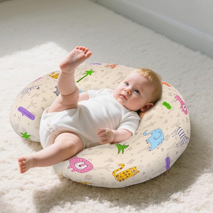 Baby Nursing Pillow for Breastfeeding, Adjustable Breast Feeding Pillow for Bottle Feeding, Breastfeeding Essentials for Mom and Baby Healthier Nursing, Bobby Pillow for Newborn,Removable Cotton Cover