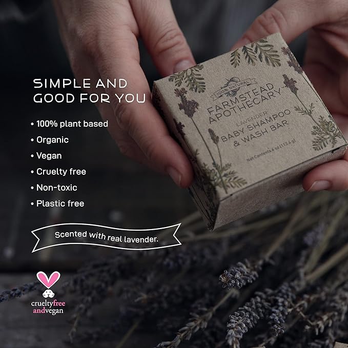 Farmstead Apothecary Baby Shampoo & Wash Bar 4.5 oz