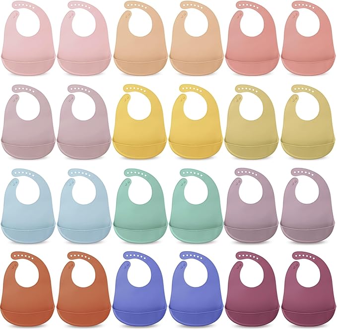 Mepase Silicone Bibs Waterproof Silicone Baby Bibs Soft Adjustable Baby Feeding Unisex Kid Eating Supplies