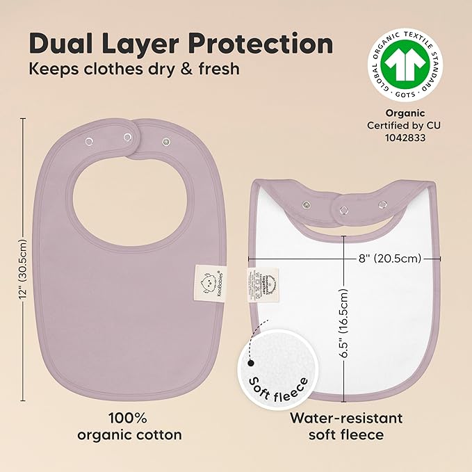 8-Pack Organic Baby Bibs for Boys, Girls - Soft Cotton Drooling and Teething Bibs for Baby Girl & Boy, Extra Absorbent, Easy To Clean & Put On for Toddler, Newborn, Infant 0-24 Months (Embrace)