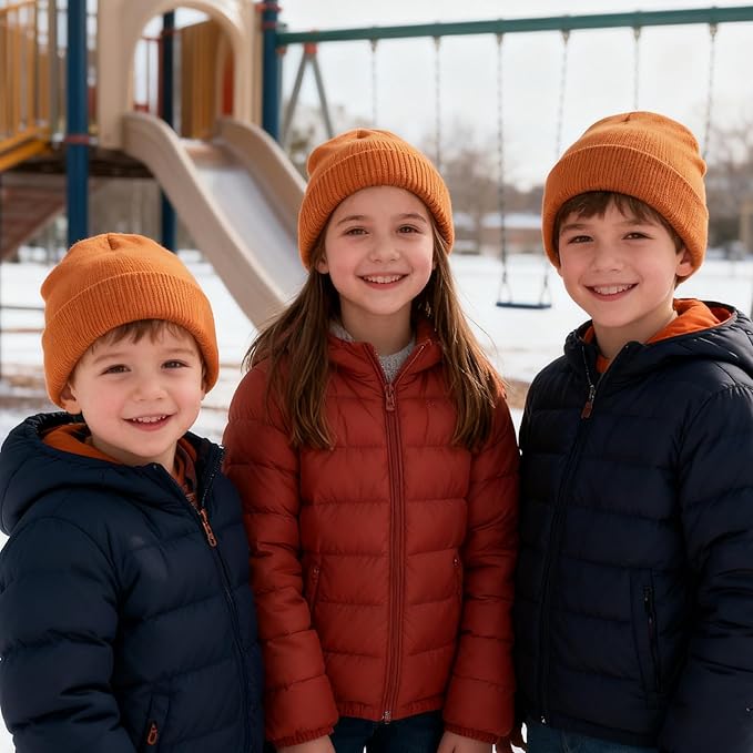 ZOORON Toddler Beanie Baby Kids Beanies Warm Winter Hat Knit Skull Cap for Boys & Girls Soft Children Infant Hat