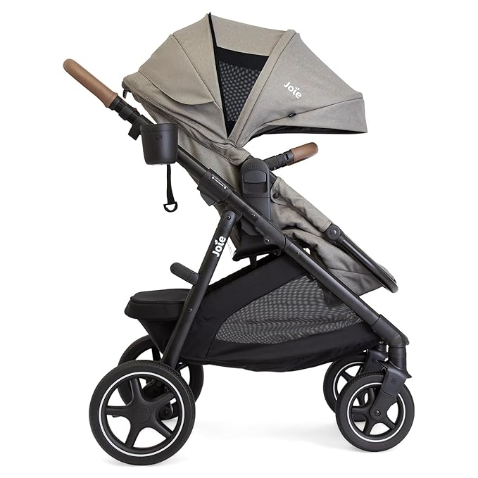 Joie Ginger LX Stroller and Rue Infant Car Seat Travel System with Anti-Rebound Base and All-Wheel Suspension (Dove)