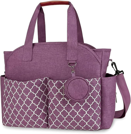 Lmbabter Diaper Bag Tote with Changing Station Upgrade Multi-Function Baby Bag with Adjustable Shoulder Strap