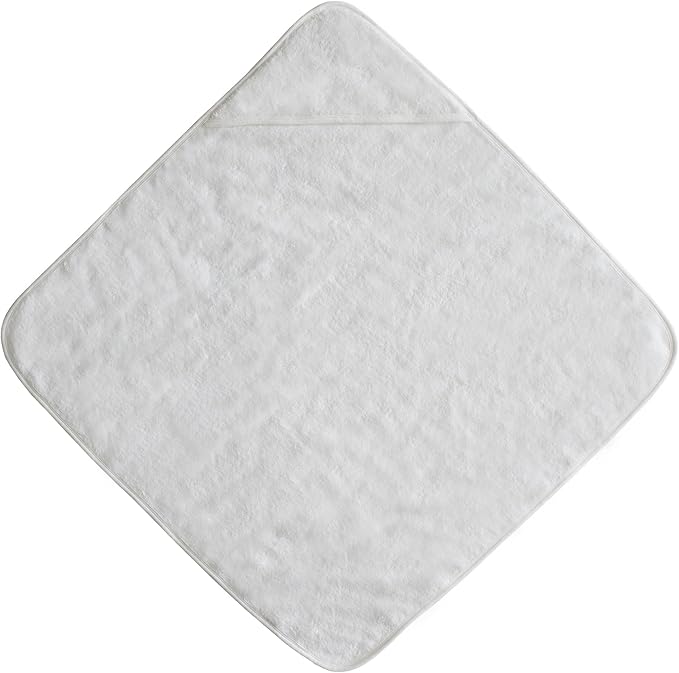 mushie Baby Hooded Towel | Organic Cotton (Pearl)