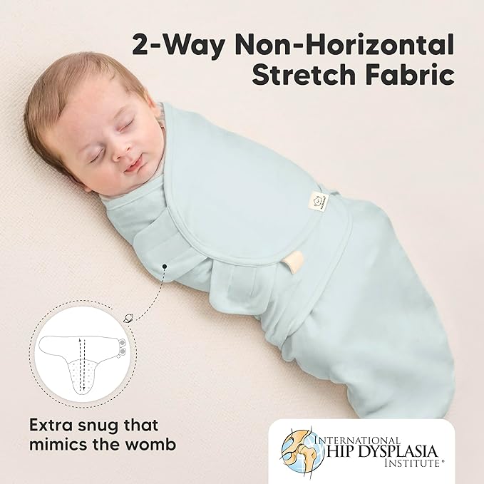 KeaBabies 3-Pack Organic Baby Swaddle Sleep Sacks - Swaddles for Newborns, Infant 0-3 Months, Baby Girls, Boys, Soft & Snug Newborn Sleep Sack, Nursery Swaddling Blankets (Mellow)