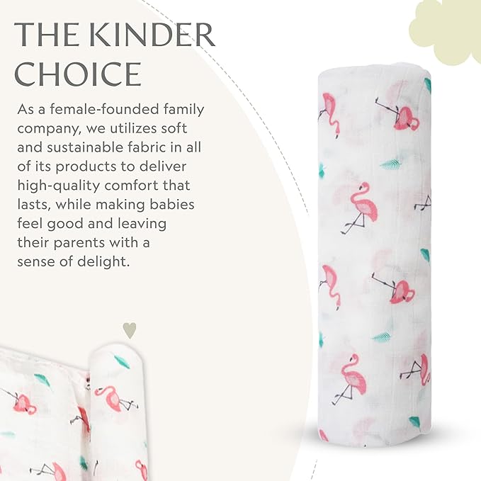 Muslin Baby Swaddle - Breathable Receiving Blankets for Newborn Baby, 70% Viscose derived from Bamboo, 30% Spandex, Imported