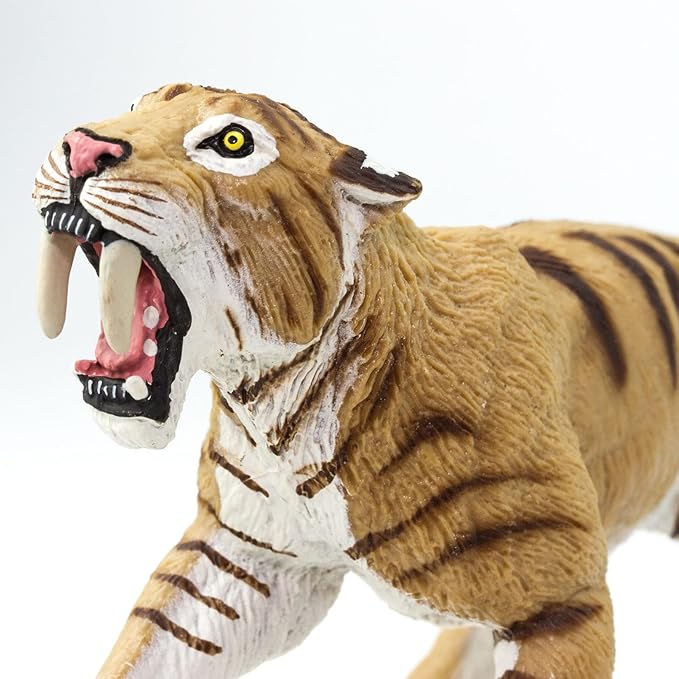 Safari Ltd. Smilodon Figurine - 4" Sabre-Toothed Tiger Figure - Educational Toy for Boys, Girls, and Kids Ages 3+