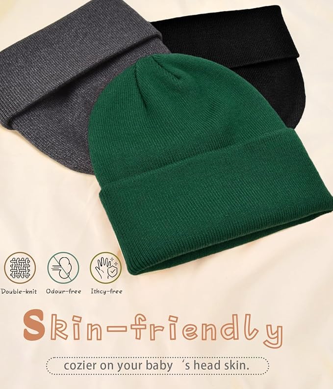 Rosoz Toddler Beanie Boys Girls Baby Knit Warm Beanies Kids Children Winter hat Caps