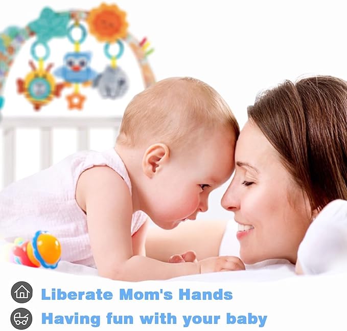 Pau1Hami1ton Baby Stroller Arch Toys, Car Seat Toys,Baby Gifts.S-19(Blue Owl)