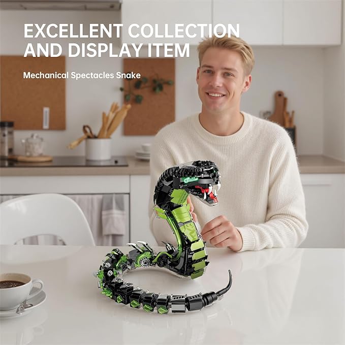 Mechanical Snake Building Blocks Set Creative Model Toys Set for Adults and Kids