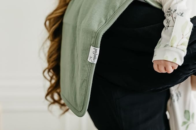 Copper Pearl Premium Baby Burp Cloths - 3-Pack Large Cotton Burp Cloths, Extra Soft Spit Up Rags with 3 Absorbent Layers, Perfect for Baby Boy and Baby Girl Gifts (21" x 10" Size, Haven Set)