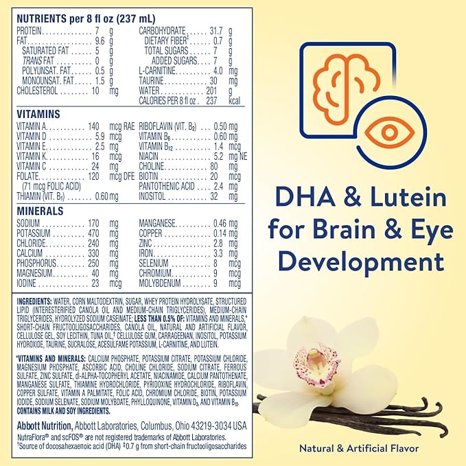 PediaSure Peptide 1.0 Cal, Peptide-Based Formula, Sole-Source Nutrition Drink for Tube Feeding or Oral Nutrition, Vanilla, 8-fl-oz Bottle, Pack of 24