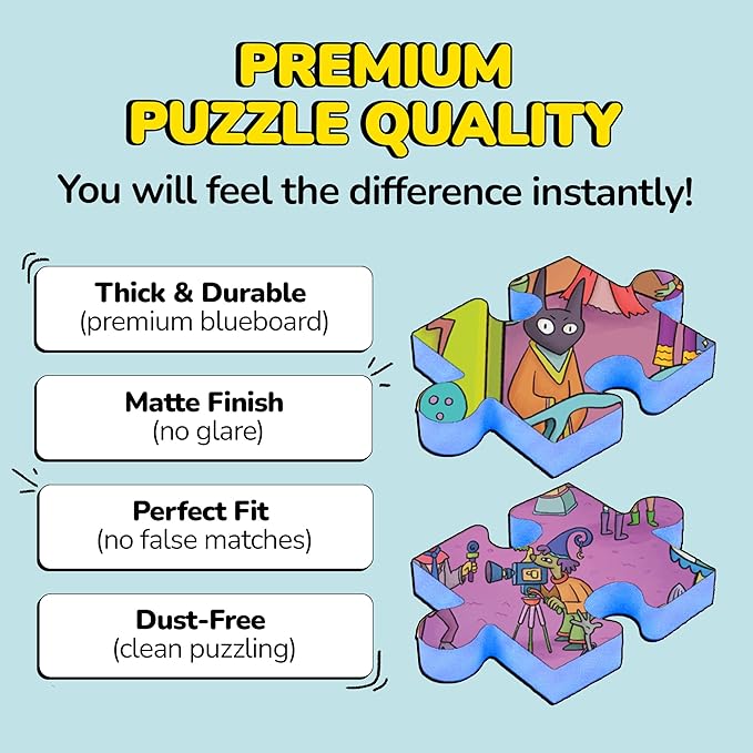 Odd Pieces Jigsaw Puzzles 1000 Pieces with Storytelling Comics, Secret Ending, Puzzle for Mystery Adults & Kids - 19.7'' x 27.6'' Frameable Magic Puzzle Art (Shutterbug)